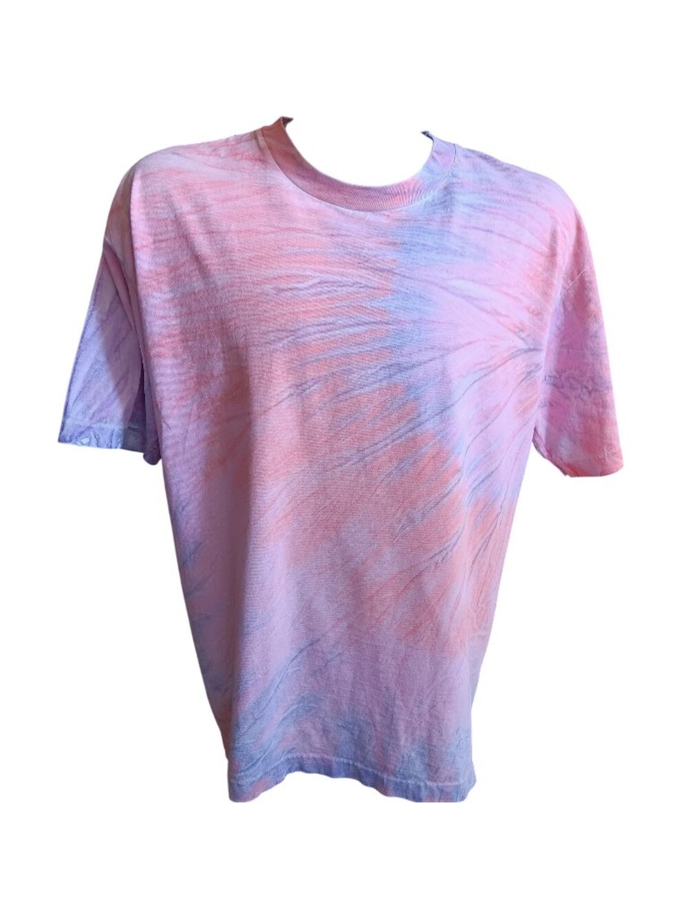 XL Vintage T-shirt Tie-Dye Pink & Purple Short Sleeve 1990's All Cotton Hippie